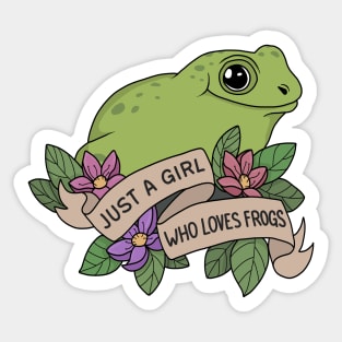 Just A Girl Who Loves Frogs Sticker